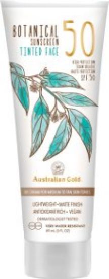 Picture of Australian Gold BOTANICAL Sunscreen SPF 50 Tinted Face medium skin tones