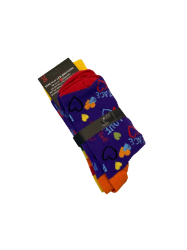 Bild von Socken - Socks 4 Fun - More Fun In Life!!! -  mit Regenbogenfarben und Herzmotiv